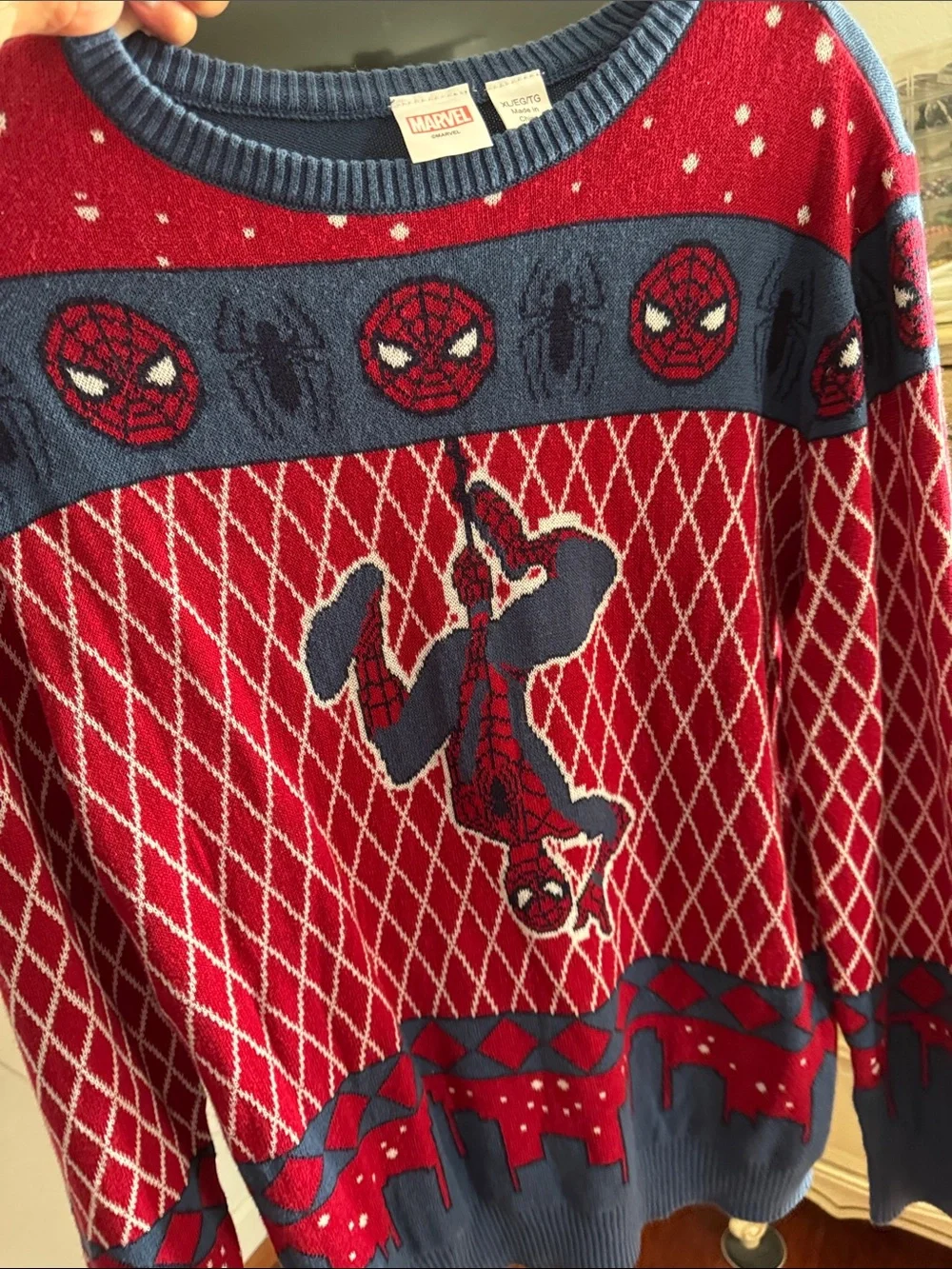 Marvel Spider-Man Crewneck Sweater Boys XL SPIDERMAN